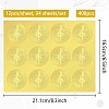 34 Sheets Self Adhesive Gold Foil Embossed Stickers DIY-WH0509-010-2