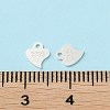 925 Sterling Silver Heart Chain Extender Connectors STER-P053-02S-4