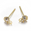 Brass Post Earring Findings X-EC592-G-2