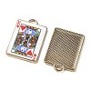 Printed Alloy Enamel Pendants ENAM-P265-01G-M-2