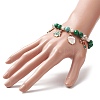 Synthetic Malachite Round Beaded Stretch Bracelet BJEW-TA00251-3