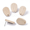 Cedarwood Stud Earring Findings MAK-N033-003-1