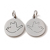 Non-Tarnish 304 Stainless Steel Charms STAS-D050-07P-05-2