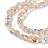 Transparent Electroplate Glass Beads Strands GLAA-Q099-A01-02-3