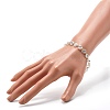 Handmade Evil Eye Lampwork Beads Stretch Bracelet BJEW-JB06864-01-3