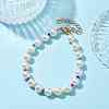 Glass & Acrylic Round Beaded Bracelets BJEW-JB10076-4