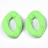 Opaque Spray Painted Acrylic Linking Rings OACR-R249-03-3