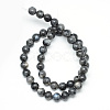 Natural Larvikite Beads Strands X-G-R345-8mm-33-2