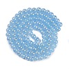 Baking Paint Electroplate Glass Beads Strands GLAA-G120-01C-2