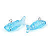 Sea Animal Theme Transparent Resin Pendants X-RESI-D071-04A-2