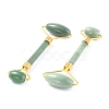 Natural Green Aventurine Brass Face Massager MRMJ-G009-38G-2