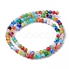 Handmade Millefiori Glass Round Bead Strands LAMP-J038-4mm-M-2