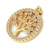 Brass Micro Pave Cubic Zirconia Pendants KK-K298-16G-02-2