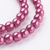 Eco-Friendly Dyed Glass Pearl Round Beads Strands HY-A002-4mm-RB027-3