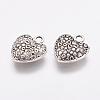 Tibetan Style Alloy Heart Charms TIBEP-Q043-180-RS-2