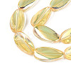 Electroplate Transparent Glass Beads Strands EGLA-N055-02C-3