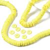 Flat Round Handmade Polymer Clay Beads CLAY-R067-10mm-22-6