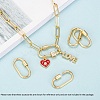 Brass Screw Carabiner Lock Charms KK-T047-07G-6