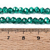 Transparent Electroplate Glass Beads Strands EGLA-Q131-01A-02-4