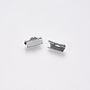 Non-Tarnish 304 Stainless Steel Ribbon Crimp Ends STAS-S112-001D-P-1