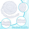10M Double Layer Polyester Flower Elastic Lace Trim OCOR-DC0001-21A-5