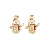 Brass Micro Pave Cubic Zirconia Charms LS-KK-Z129-01G-01-1