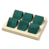 6-Slot Rectangle Wood Earring Display Stands EDIS-R027-04D-3