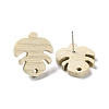 Ash Wood Stud Earring Findings EJEW-N017-011G-3