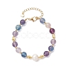 Round Natural Mixed Beaded Bracelets for Women BJEW-JB12763-3