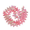 Electroplate Transparent Glass Beads Strands EGLA-N056-03A-06-2