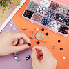 300Pcs 15 Style Baking Paint/Spray Painted Crackle/Drawbench Transparent Glass Beads Strands DIY-HY0001-33-3