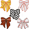 5Pcs 5 Styles Polyester Embroider Thread Iron on/Sew On Patches PATC-CY0001-09-1