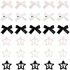 30Pcs 3 Colors Star Iron Enamel Snap Hair Clips OHAR-SP0001-03-1
