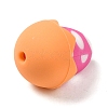 Easter Eggshell Food Grade Eco-Friendly Silicone Focal Beads LS-SIL-Q022-06D-2