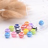 Round Resin Stripe Beads X-RB061-3