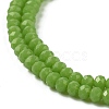 Opaque Solid Color Glass Bead Strands GLAA-F076-A13-3