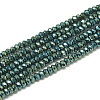 Electroplate Glass Beads Strands X-EGLA-Q112-C03-1