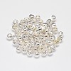 Rack Plating Brass Corrugated Round Spacer Beads KK-I600-4mm-S-RS-2