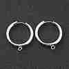 201 Stainless Steel Huggie Hoop Earring Findings STAS-P283-01M-S-1