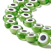 Handmade Evil Eye Lampwork Beads Strands LAMP-F023-B09-4