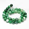 Natural Striped Agate/Banded Agate Bead Strands G-K155-B-8mm-08-2