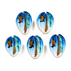 Printed Cowrie Shell Beads SSHEL-T013-01B-2