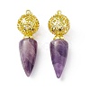 Natural Amethyst Big Pendants G-H281-07G-09-2