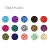 180G 15 Colors Baking Paint K9 Glass Seed Beads SEED-JQ0003-01C-4mm-2