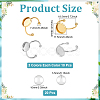 20Pcs 304 Stainless Steel Open Cuff Ring Findings STAS-ME0002-79-2