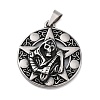 304 Stainless Steel Pendants LS-STAS-Q339-01A-AS-1