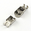 Tarnish Resistant Smooth Surface 201 Stainless Steel Watch Band Clasps STAS-R063-86-4