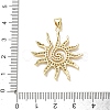 Brass Clear Cubic Zirconia Pendants KK-E796-07G-3