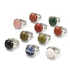 Adjustable Natural & Synthetic Gemstone Finger Rings RJEW-F075-01-2