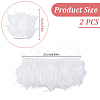 Rooster Feather Trim Clothing Cuffs Decoration LS-AJEW-WH0696-197B-2